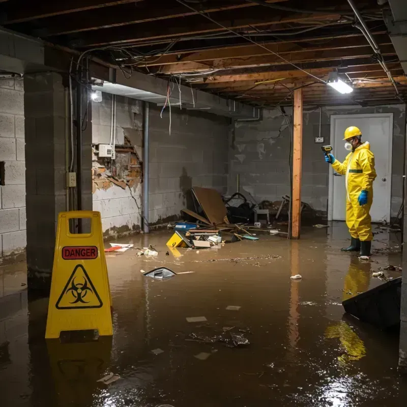 Flooded Basement Electrical Hazard in Peebles, OH Property